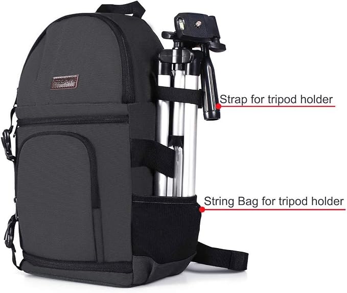 MOSISO Camera Sling Bag, DSLR/SLR/Mirrorless Camera Case Camera Backpack | Shockproof Photography Bag with Tripod Holder&Removable Modular Inserts Compatible with Canon/Nikon/Sony/Fuji, Space Gray - Image 3
