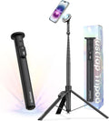 KraftGeek Magnetic Phone Tripod for iPhone, JustTap Tripod for MagSafe | 66" Auto-Open Selfie Stick Tripod, N52 Magnetic Mount, Portable Phone Tripod Stand for Travel, Video Recording & Vlogging by KraftGeek