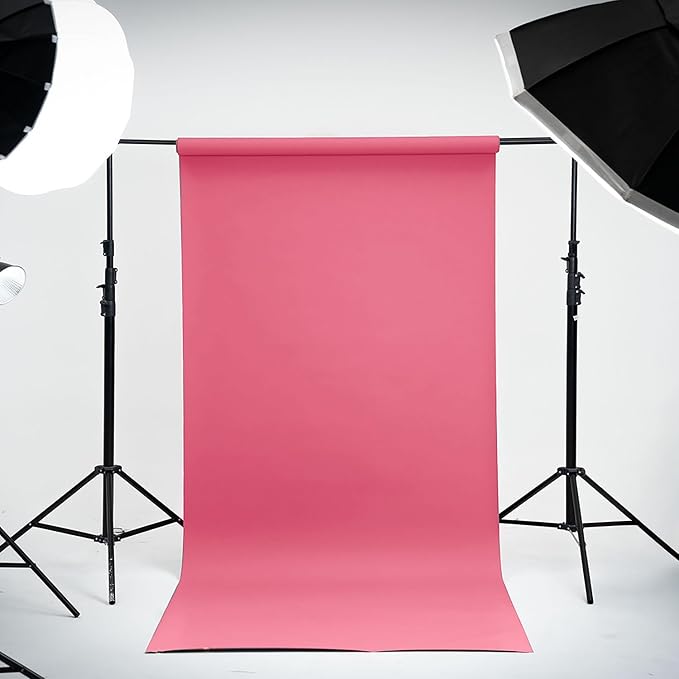 Kate Seamless Paper Backdrop for Photography Carnation Pink Photo Backdrop Paper (106.8''x32.8' Carnation Pink) - Image 2