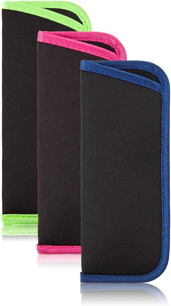 TRIUMPH VISION 3 Pack Reading Glasses Pouch Soft Case Eyeglass Sleeve Slim | Alternative to Bulky Case in bag, Lightweight Lined Padded Protect Optical lens Slip in, Cute Pattern Portable for Daily Use by TRIUMPHVISION