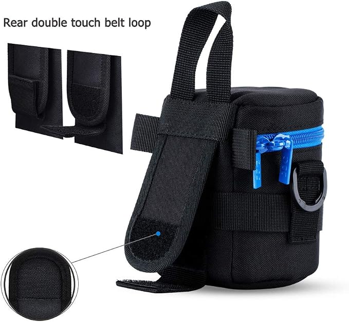 JJC Camera Lens Case Pouch, Padded Bag Fits Lens up to 3.0 x 3.9 (D x L) | for Canon EF-S 18-55mm/RF 35mm f1.8/RF-S 18-150mm/Nikon Nikkor AF-S 18-55mm/Z 50mm f1.8S/Fujifilm XC 15-45mm Lens & More - Image 7