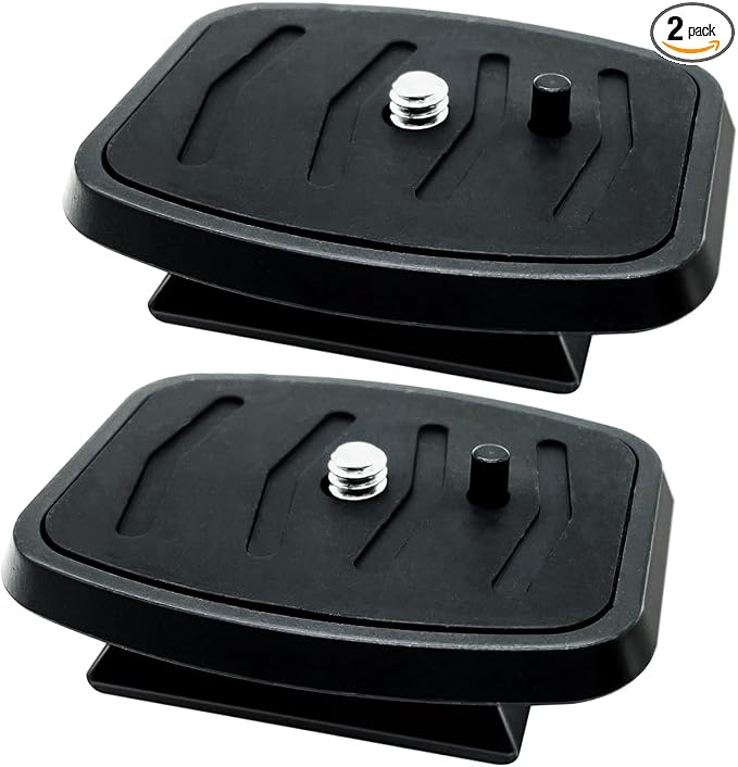 2 Pack 43mm Tripod Quick Release Plate Camera Mounting Adapter, QR Ball Head Parts Replacement for Torjim 60-Inch AX60, Endurax 66'' ETR66 Mount 1 11/16'', Black by IOUALEY
