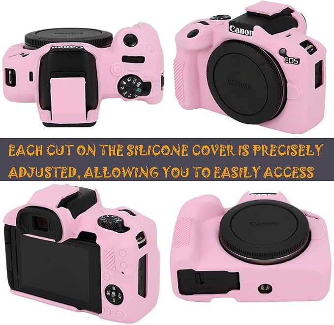 Silicone Protective Case for R50 Camera, Lightweight Anti-Scratch Slim Fit Soft Skin Cover, Pink - Image 2