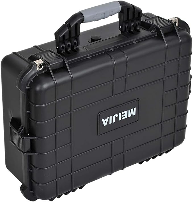 MEIJIA All Weather IP67 Waterproof Hard Camera Case,Hard Protective Case,Hard Case with Customizable Foam,Fit Use of Drones,Camera,Equipments,Pistols(Black,19.78x15.77x7.41inches) - Image 3
