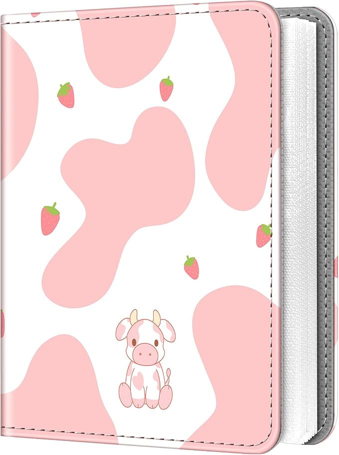 Fintie Instax Mini Photo Album for 2x3-Inch Film - 104 Pockets Small Albums for Fujifilm Instax Mini 12/11/99/40/7+/EVO/LiPlay/Link 3-2-1 Instant Camera/Polaroid Hi-Print Printer, Strawberry Cow by Fintie
