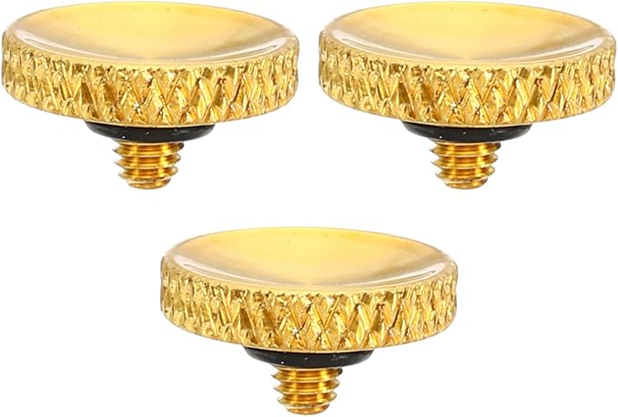 PATIKIL Camera Shutter Button, 3 Pack Soft Shutter Release Button Pure Copper Camera Button Knurled Suitable for Nikon for Fujifilm for Leica DSLR/SLR Camera, Golden by PATIKIL