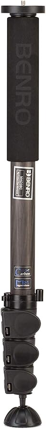 Benro Adventure 8X Carbon Fiber Series 3 Monopod, 4 Section, Flip Lock, 62.4 Maximum Height, 35.3 lb. Capacity- Black (MAD38C) by Benro
