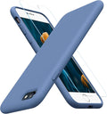 miracase Ultra Slim Designed for iPhone SE Case 2022(3rd Gen)/iPhone SE 2020 Case(2nd Gen)/iPhone 7 Case/iPhone 8 Case with Screen Protector, Multi-Color Silicone Shockproof Phone Case(Glass Blue) by Miracase