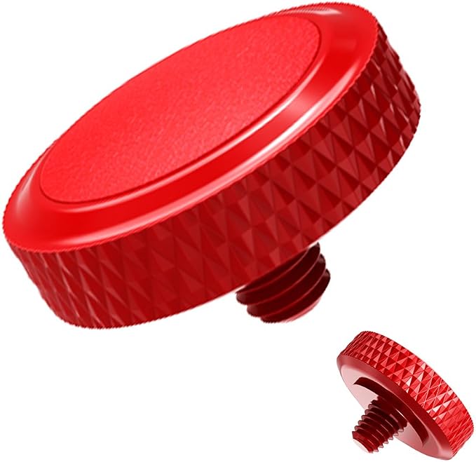 JJC Camera Soft Shutter Release Button for Fuji Fujifilm Leica Nikon Sony | Red Shutter Button for Fujifilm X100VI X-T50 X-T30 III II X-T5 X-E5 X-M5 X Half Leica Q3 M10 M9 Nikon Zf Df F3 Sony RX10 IV by JJC