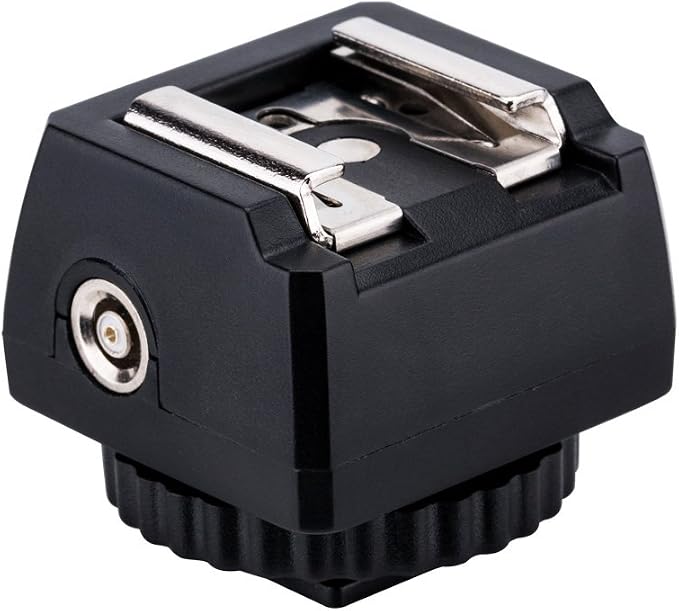 JJC Standard Hot Shoe Adapter with PC Sync Connection Port & 3.5mm Port | for Connecting Cameras to Additional Off-Camera Flash, Studio Ligh, Cold Shoe Foot and 1/4"-20 Tripod Hole on the Bottom - Image 4