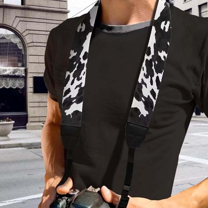 Coldinair Black Adjustable Camera Strap Universal Neck & Shoulder Soft Padded Strap for All DSLR Cameras,Binoculars - Image 2