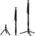 SIRUI SVM-145P Carbon Fiber Rapid Monopod, Pedal Feet, Twist Lock | 57" Height, 22LB Load, One-Step Height Adjustment, DSLR, Mirrorless Camera, Lightweight, Travel, Outdoor Shooting by SIRUI