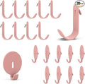 HUHOLE 20PC Pink Pegboard Clip Hooks for Thin Metal 1/4 Inch Pegboard | Picture Hangers with 10 lb Capacity, 10 Round and 10 Angled Peg Hooks for Jewelry, Crafts and Small Accessories by HUHOLE
