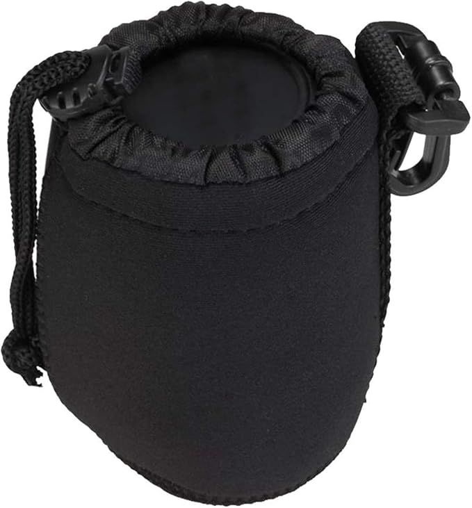 Selens Small Drawstring Lens Pouch Black Neoprene DSLR Camera Lens Bag | Compatible with Sony Olympus Panasonic - Image 6