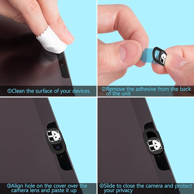 Laptop Camera Cover, Cute Webcam Cover Slide, Computer Camera Cover, iPad Accessories for Smartphone, iMac, Tablet, Desktop, Camera Blocker for Laptop to Protect Visual Privacy Security, Avoid Hackers - Image 7