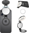 Magnetic Selfie Light for Phone,Phone Ring Light Selfies | Tri-Fold, As Lamp, 360° Foldable LED Selfie Light Compatible with iPhone Magsafe,Photography/TikTok/Zoom Calls/Video by Cordv