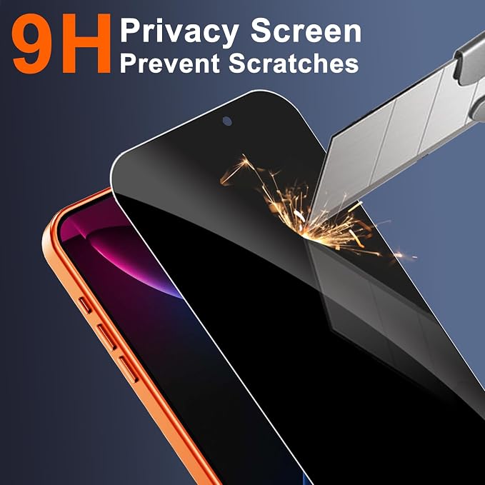 Magnetic for iPhone 17 Pro Max Case, Shockproof Cover, Orange | Full Camera Protector, with Privacy Screen Protector, Compatible with MagSafe, Translucent Matte, Military-Grade Protection - Image 8