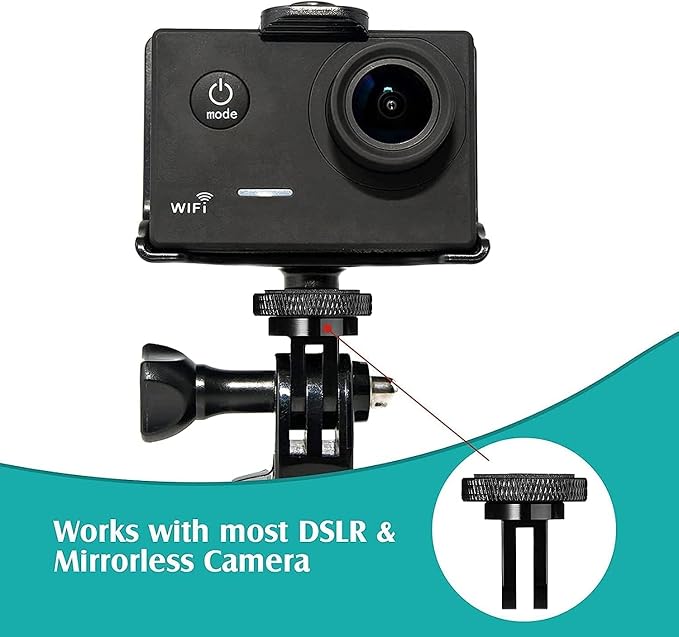 Aluminum Camera Tripod Adapter 1/4"-20 Conversion Adapter Mounts Compatible with Gopro Action Cameras Insta360 and Other Standard 1/4 Accessories, Quarter Inch Mount Adapter (Type AA) - Image 5