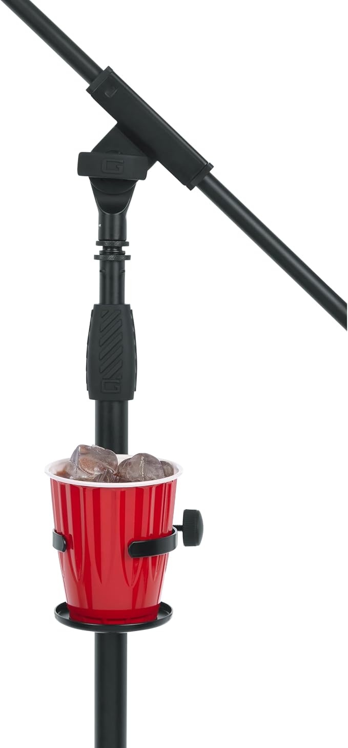 Gator Frameworks Clamp On Single Cup Holder for Mic Stands (GFW-SINGLECUP) | Holds a Single Cup/Beverage, Fits Cans & Plastic Cups, Can Mount to Drum Hardware - Image 5