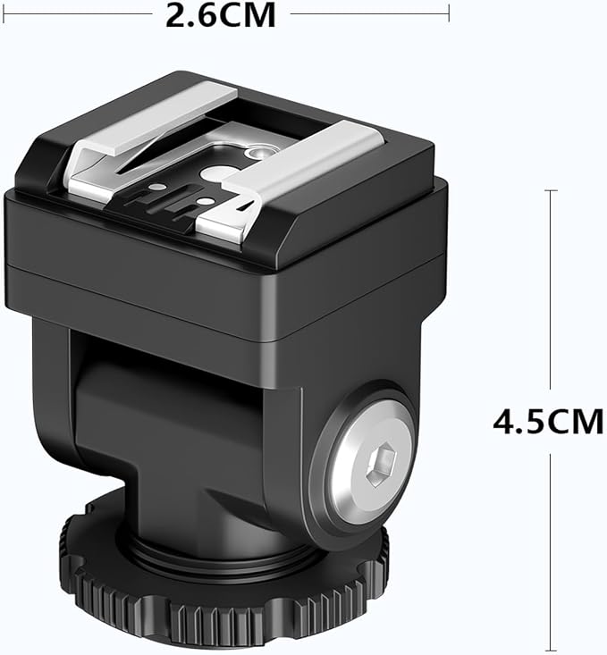 PIXEL Standard Hot Shoe Adapter with Extra PC sync Connection Port & 3.5mm Mini Phone Connection Port for Connecting Cameras to Additional Off-Camera Flash,Studio Light,Strobes or Other Accessories - Image 8