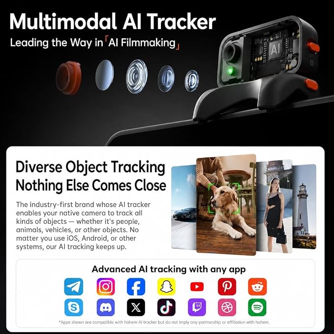 hohem iSteady V3 Ultra Gimbal Stabilizer for iPhone,Gimbal with AI Tracking | Fill Light,Built-in Extendable Rod & Tripod,Detachable Remote Control,Stabilizer for Vlog,TikTok (White) - Image 3