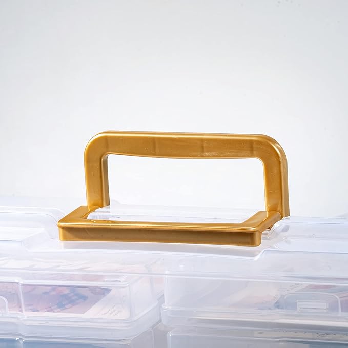 novelinks Photo Storage Box and 16 Inner 4" x 6" Photo Storage Containers | 1Pack Clear, Photo Albums 4x6 Pictures, Photo Organizers and Storage, Card Game Storage, Task Boxes for Special Education - Image 5