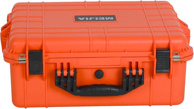 MEIJIA All Weather IP67 Waterproof Hard Camera Case,Hard Protective Case,Hard Case with Customizable Foam,Fit Use of Drones,Camera,Equipments,Pistols(Orange,20.62 x16.85x8.11inches) - Image 8