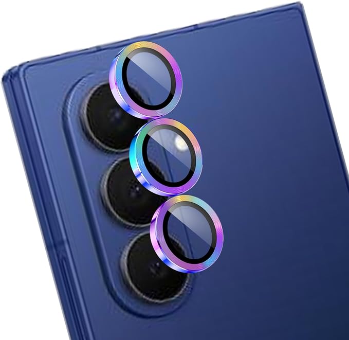 Camera Lens Protector for Samsung Galaxy Z Fold 7,1 Pack | Tempered Metal Glass Camera Cover, HD Clear Anti-Scratch Lens Screen Protector Film,Case Friendly,Colorful Titanium by Unknown