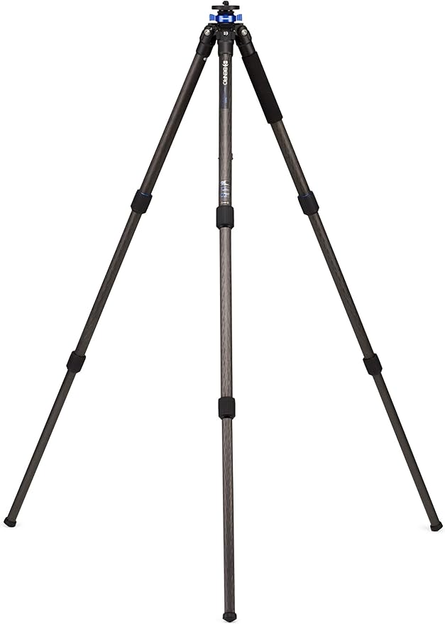 Benro Mach3 9X Carbon Fiber Series 3 Tripod, 3 Section, Twist Lock Legs, 63.6 lb. Maximum Height, 35.3 Load Capacity- Black (TMA37C) | 9X Carbon Fiber legs with 35.1-40 lb capacity and twist locks for photography, videography and outdoor shooting by Benro