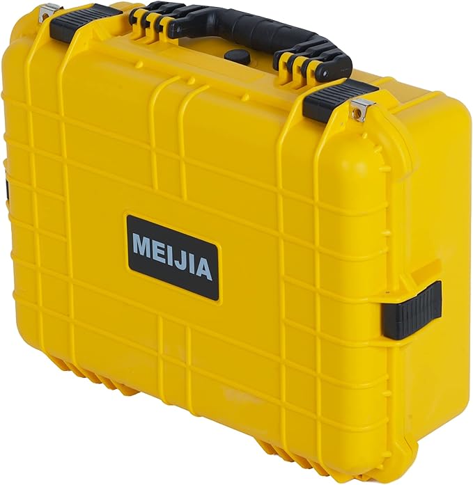 MEIJIA All Weather IP67 Waterproof Hard Camera Case,Hard Protective Case,Hard Case with Customizable Foam,Fit Use of Drones,Camera,Equipments,Pistols(Yellow,19.78x15.77x7.41inches) - Image 6