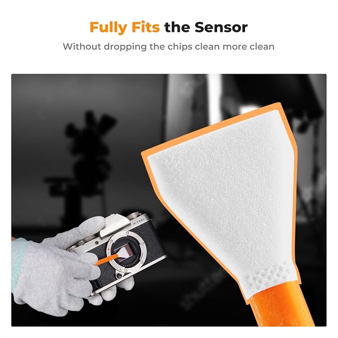 K&F CONCEPT APS-C-Frame Sensors Cleaning Swabs,for CCD and CMOS | 10 Pack Swabs,Vacuum Sealed, Soft and Flexible, Smooth and Lint-Free,Precision Cleaning,for Nikon Sony Canon Camera Clean - Image 3