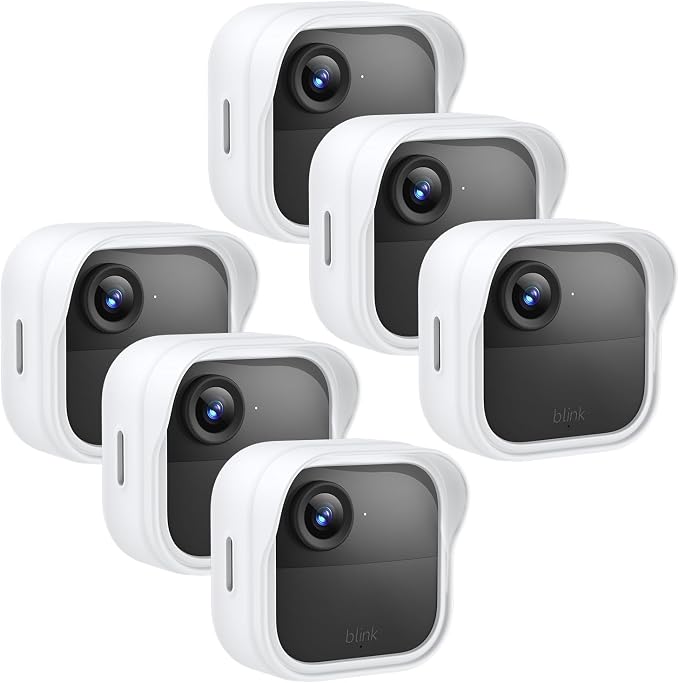 Silicone Case Cover for Blink Outdoor 4/2K+, Weatherproof Silicone Cover Skin Provides Full Camera Protection, for All-New Blink Outdoor 4/2K+ Home Security Camera (6Pack) (White) by Unknown