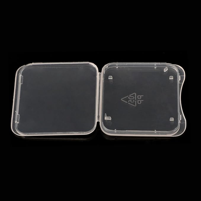 SD Card Holder, WOVTE Plastic SD MMC SDHC PRO Duo Memory Card case Holder Jewelery Case Transparent White Pack of 20 - Image 4