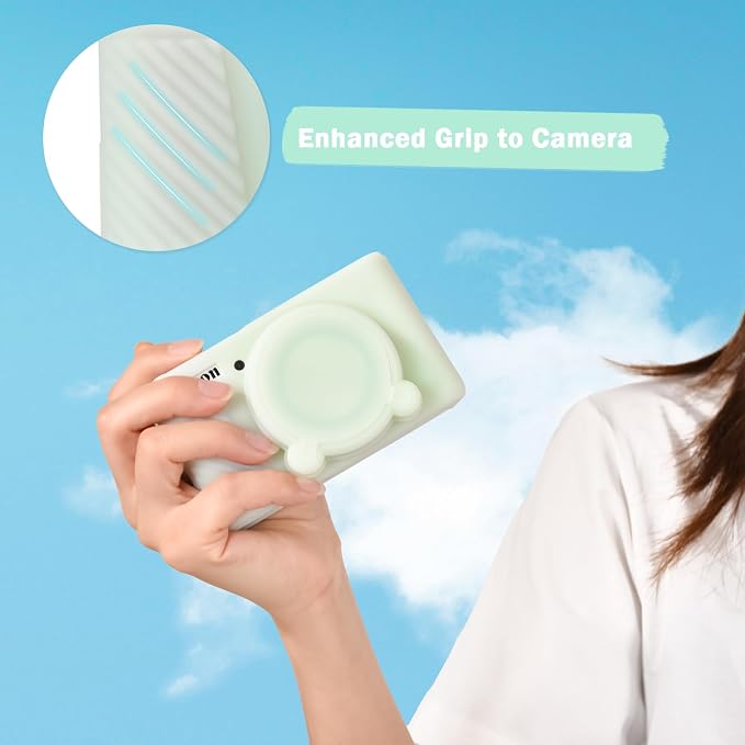 MUZIRI KINOKOO Case for Canon Powershot SX740/SX730 HS Digital Camera - Soft Protective Cover SX740 SX730 HS Camera Silicone Sleeve with Removable Lens Cover -Jelly Green - Image 5