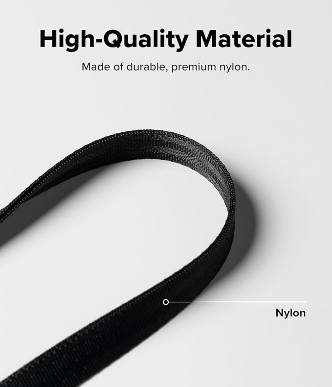 Ringke Phone Lanyard [Lanyard Strap Slim Black] for Camera | Travel Essentials, One-Touch Buckle, Premium Material Phone & Camera Accessories, Adjustable Sturdy Universal Neck Strap - Image 4
