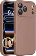 Miracase Silicone & Magnetic for iPhone 17 Pro Max Case, Chocolate | Compatible with MagSafe, Camera Control Cover, Premium Silicone Cover Shockproof Drop Protection Phone Case for 17 Pro Max by Miracase