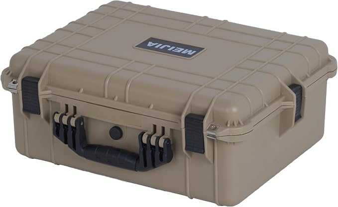 MEIJIA All Weather IP67 Waterproof Hard Camera Case,Hard Protective Case,Hard Case with Customizable Foam,Fit Use of Drones,Camera,Equipments,Pistols(Desert Tan,20.62 x16.85x8.11inches) - Image 7