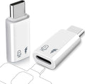 TiMOVO USB C to Lavalier Microphone Adapter, Not for Headphone and Data | 2 Pack Lighting to USB c Adapter for Wireless Lavalier Microphone, iPhone 17/16/15 Series, iPad Pro/Air, White by TiMOVO