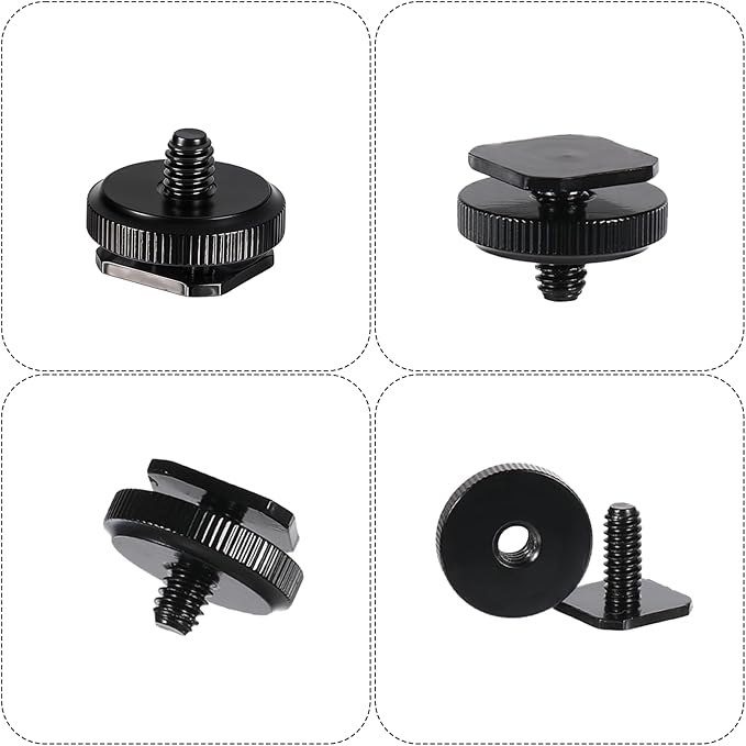 4 Pcs 1/4 Inch Camera Adapter Screws, Compatible with Versatile Flash Hot Shoe Mounts for DSLR Camera Rigs, Tripods, Mounting Accessories - Image 4
