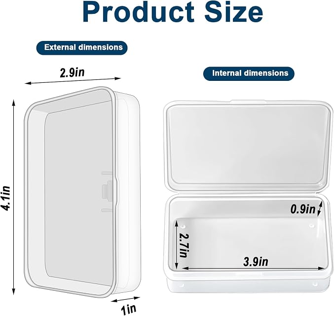 Blank Card Case, 8 Pack Clear Plastic Card Deck Box, Snaps Closed | Storage Box for Base Ball Trading Cards, Business Cards & More - Image 2