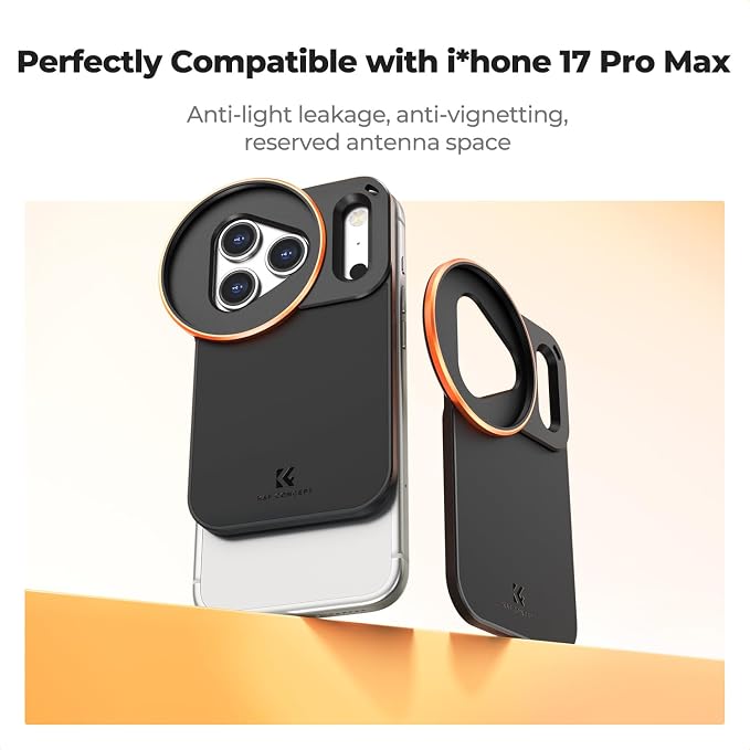 K&F CONCEPT Double-Sided Magnetic Lens Filter Mount Adapter | Compatible with iPhone 17 Pro Max and 58mm Threaded Filters, iPhone Filter Mount, FA101 - Image 5
