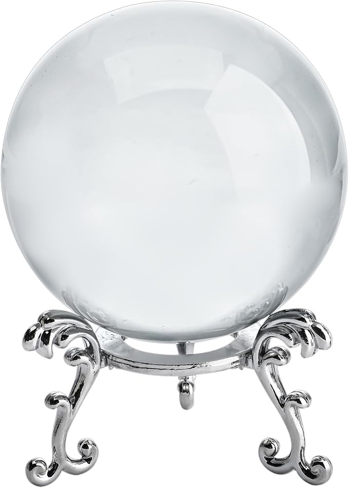 Clear Crystal Ball 2.3in Real Glass Ball with Stand for Home Decor Gift | High Clarity K9 Crystal Smooth Polished Surface Ideal For Home Decor Feng Shui Display Gift And Collection - Image 8