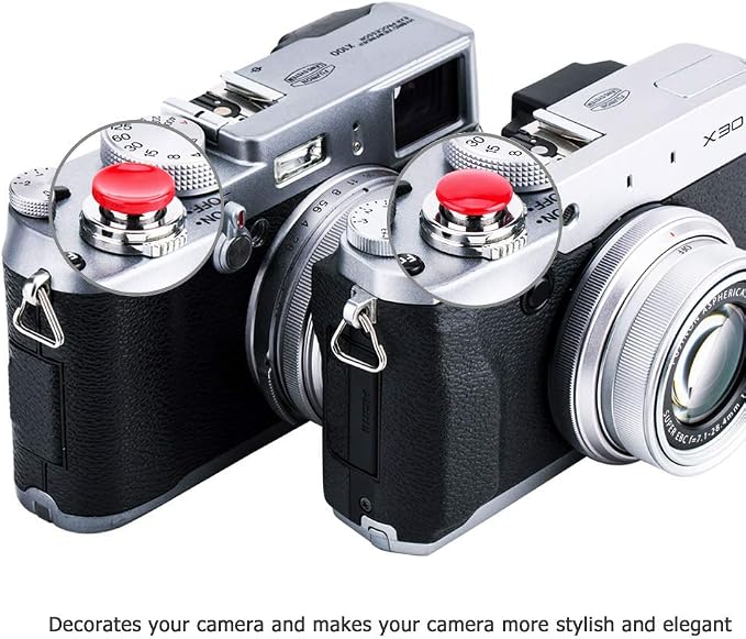 JJC 2-Pack Camera Soft Shutter Release Button for Fuji X Half XT50 XT30 XM5 | for Fujifilm X-T30 III X-T20 X-T10 X-PRO3 X100VI X100V X100F X-T4 X-T3 X-T50 X-E4 Sony RX1R II RX10 IV III Nikon Zf & More - Image 4