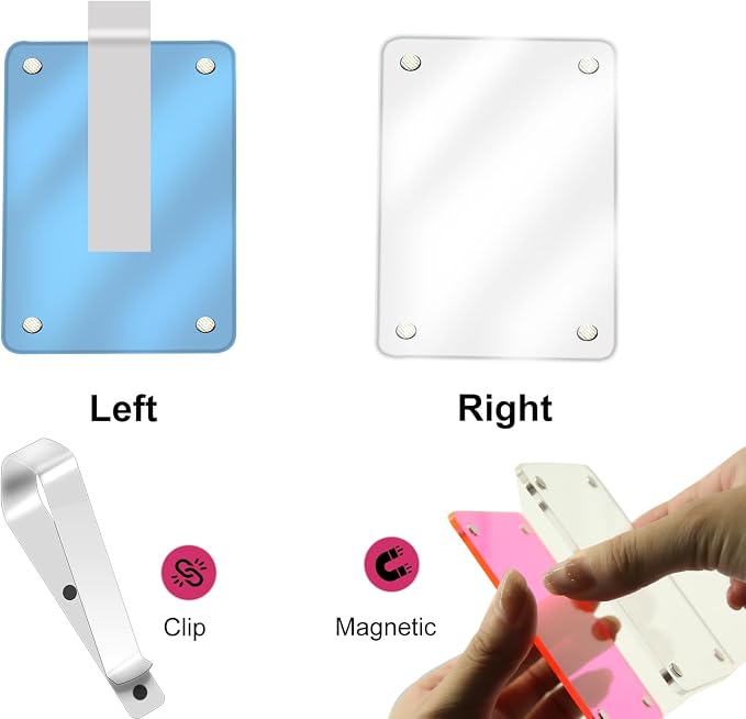 HINGTAI 2Pcs Car Picture Holder Visor Photo Clip Acrylic Magnetic Personalized Car Accessories Vertical Horizontal Display for Adding Family or Personal Photos - Image 2