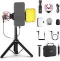 NEEWER Basics PA050 Vlogging Kit for iPhone Android Phone for YouTube TikTok Streaming Video Recording, Selfie Stick Tripod + Microphone + LED Fill Light, Youtuber Starter Content Creator Essentials by Neewer