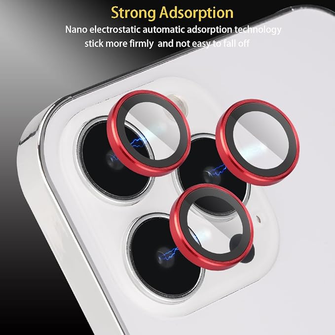 Camera Lens Protector for iPhone 16 Pro/16 Pro Max, Red | Tempered Glass, Auto-align Tray, Easy Installation, Case Friendly, Anti-Scratch, HD Clear, Ultra Slim - Image 4