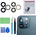 Back Rear Camera Lens Glass Replacement for iPhone 12 Pro 6.1 inches with pre-Installed Adhesive and Reparing Toolkit by Perzework