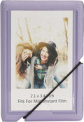 2x3 Instax Mini Photo Album, 28 Pockets. Antique Violet, 1PK | Portable Wallet Size Album Stores 2x3 inch Instant Photos. Fits Polaroid, Instax Mini, Kodak Mini Prints and Zink. by GoldbarleyDesign