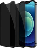 YMHML [2 Pack] Privacy Screen Protector for iPhone 12 / iPhone 12 Pro (6.1 Inch)，Anti-Spy Tempered Glass Bubble Free Case Friendly Scratch Proof by YMHML