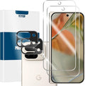 Screen Protector for Google Pixel 9 Pro Fold, [2+2 Pack] Tempered Glass for Pixel 9 Pro Fold & Camera Lens Protectors[Ultrasonic Fingerprint Unlock] [Case Friendly] [Bubble-Free] 6.3 Inches by YEYEBF